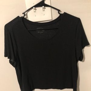 Black sheer crop top